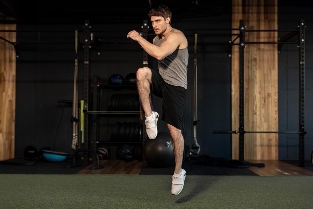 still shot of exercise video