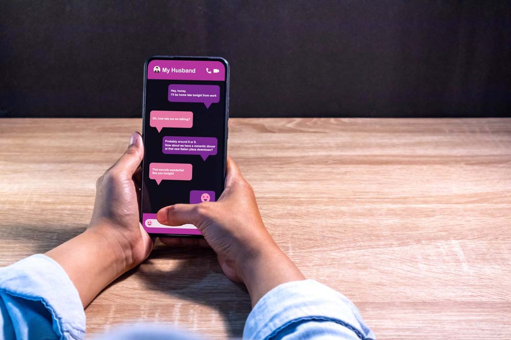 text message screen